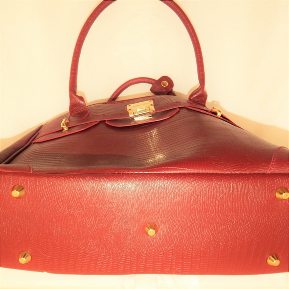 NWT Laptop tote travel Overnight bag. Dark red Vittadini DISCOUNT SHIPPING!! - Picture 5 of 7